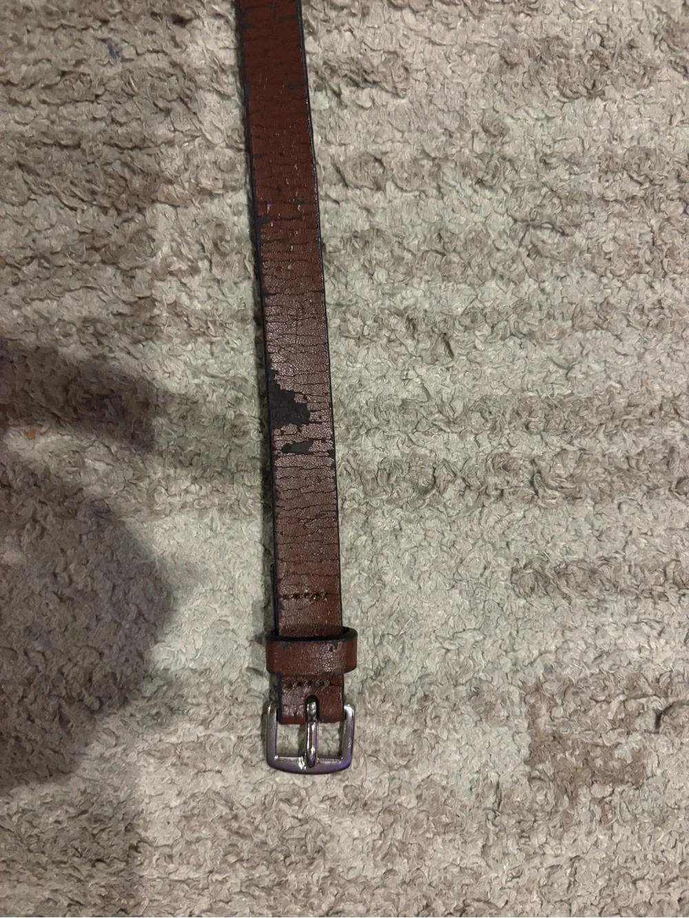Brooks Brothers Brown Leather Skinny Belt